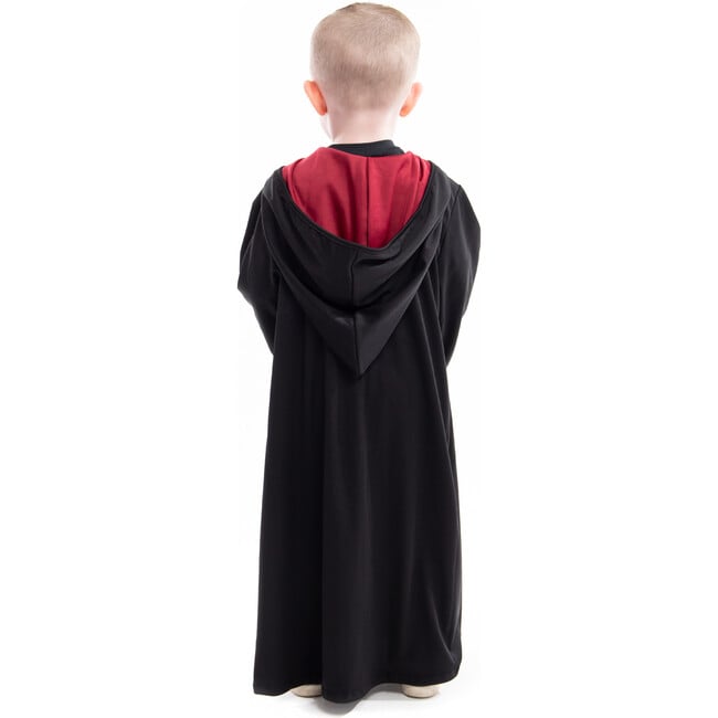 Full Sleeve Hooded Wizard Robe, Black And Red - Costumes - 3