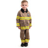 Firefighter Full Sleeve Canvas Jacket Dress, Light Brown - Costumes - 1 - thumbnail