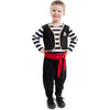 Pirate Full Sleeve Swen-On Vest Set, Black And White - Costumes - 1 - thumbnail