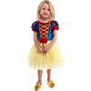 Snow White Short Sleeve Velvet Party Dress, Blue And Multicolor - Costumes - 1 - thumbnail