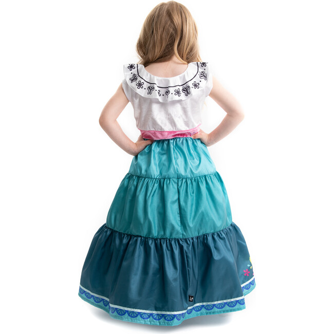 Miracle Princess Short Sleeve Ombre Effect Dress, Blue And White - Costumes - 2