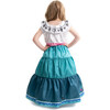 Miracle Princess Short Sleeve Ombre Effect Dress, Blue And White - Costumes - 2 - thumbnail