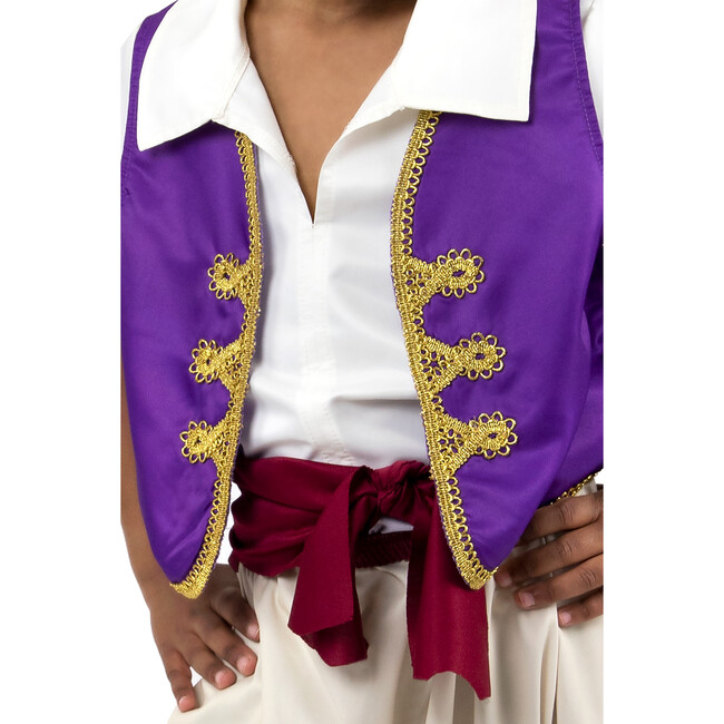 Oasis Prince Collared Shirt With Sewn-On Vest Set, Purple - Costumes - 3