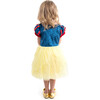 Snow White Short Sleeve Velvet Party Dress, Blue And Multicolor - Costumes - 2