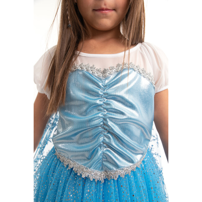Ice Party Short Sleeve Snowflake Dress, Light Blue And White - Costumes - 3