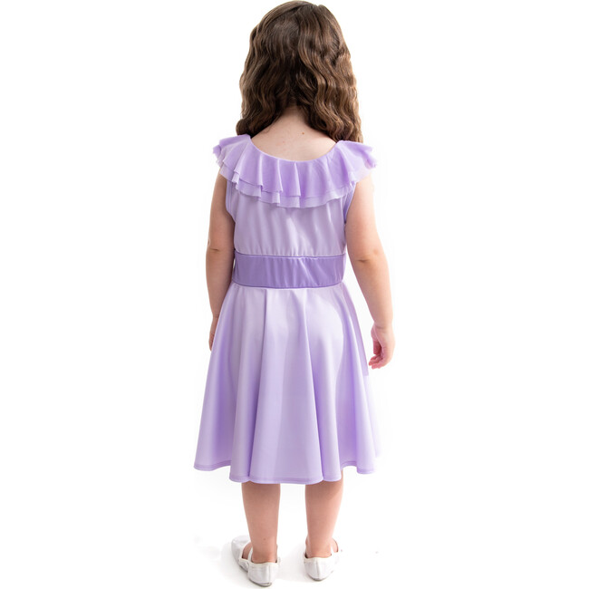 Flower Frilled Collar Twirl Dress, Lilac - Costumes - 2