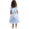 Cinderella Puffed Sleeve Sparkling Party Dress, Light Blue And White - Costumes - 2