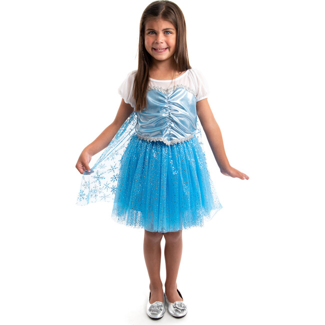 Ice Party Short Sleeve Snowflake Dress, Light Blue And White - Costumes - 5