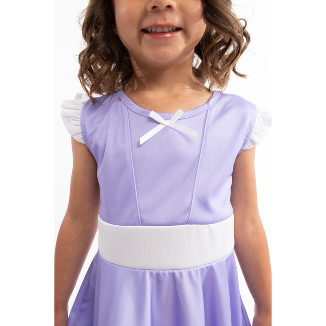 Amulet Printed Floral Twirl Dress, Lilac And White - Costumes - 3