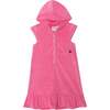 Zip-Up Hooded Beach Dress, Pink - Dresses - 1 - thumbnail