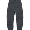 Twill Cargo Jogger Pants, Dark Grey - Pants - 1 - thumbnail