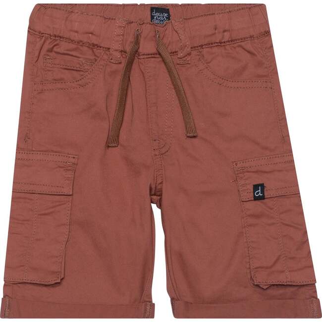 Twill Cargo Shorts, Rusty Brown