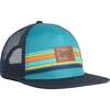 Striped Cap, Turquoise - Hats - 1 - thumbnail