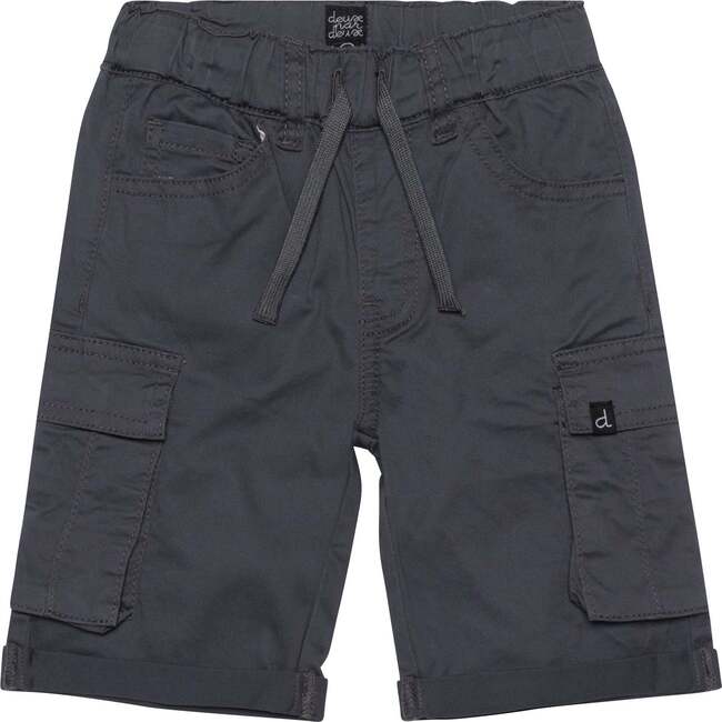 Twill Cargo Shorts, Dark Grey