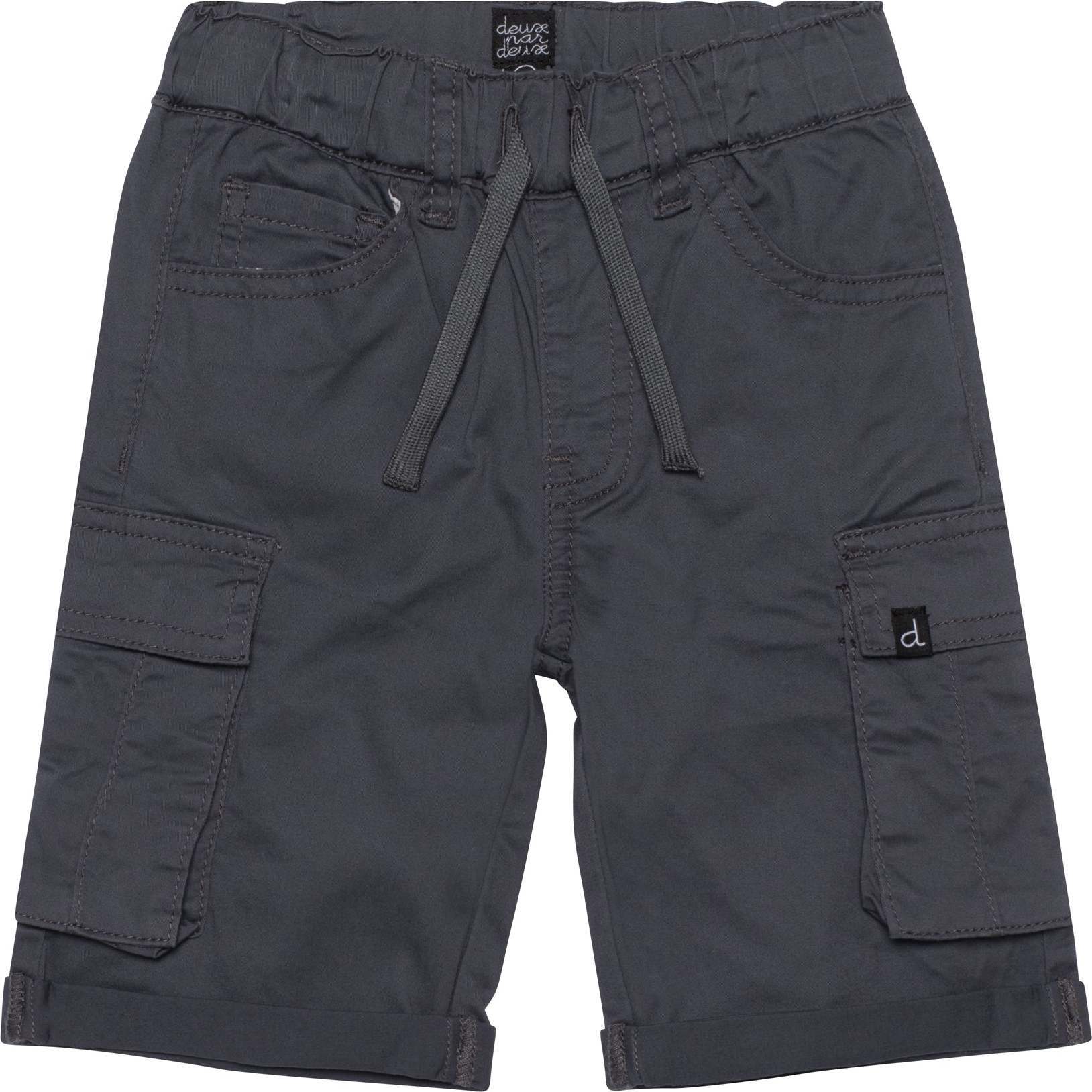 Twill Cargo Shorts, Dark Grey - Shorts - 1