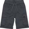 Twill Cargo Shorts, Dark Grey - Shorts - 1 - thumbnail