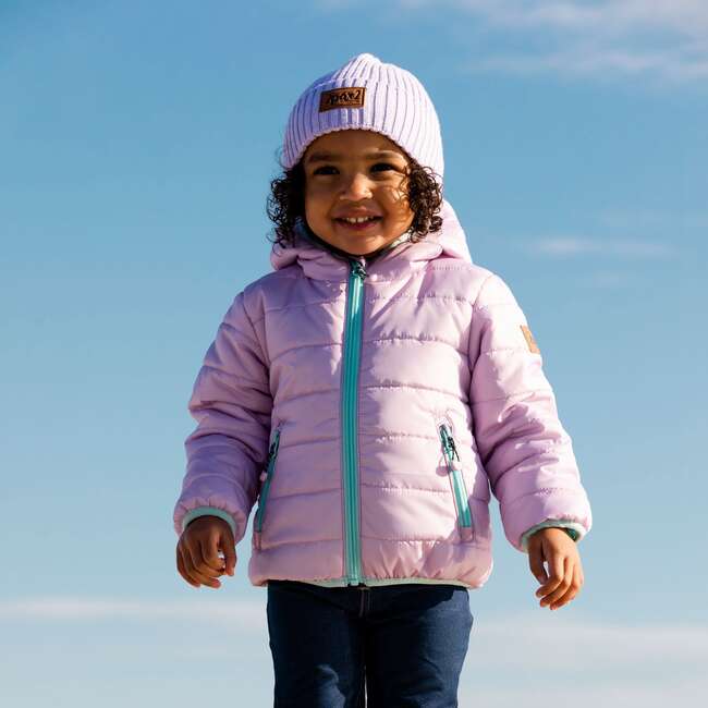 Spring Puffer Jacket, Lilac - Jackets - 3
