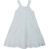 Sleeveless Swiss Dot Cotton Midi Dress, White - Dresses - 1 - thumbnail