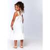 Sleeveless Swiss Dot Cotton Midi Dress, White - Dresses - 2