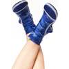 Printed Water Shoes, Navy Blue Sharks - Swim Shoes - 2