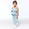 Sleeveless Jumpsuit With Frill, Greyish-Green - Rompers - 3