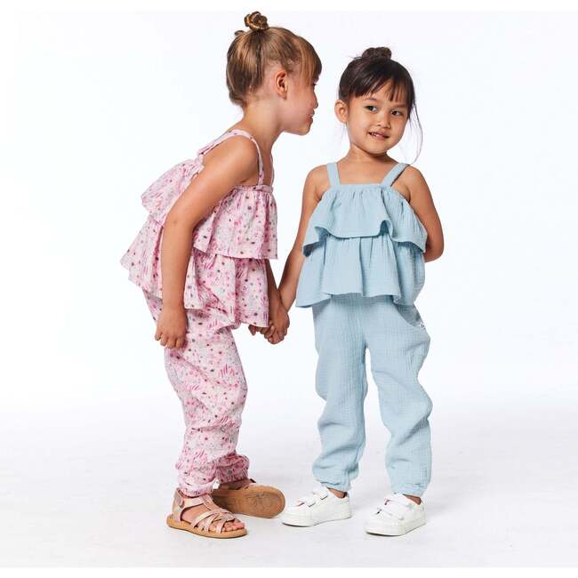 Sleeveless Jumpsuit With Frill, Greyish-Green - Rompers - 4