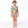 Printed Two-Piece Swimsuit, Light Pink Tropical Flowers - Two Pieces - 3 - thumbnail