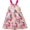Printed Swiss Dot Sleeveless Midi Dress, Beige Jungle - Dresses - 1 - thumbnail