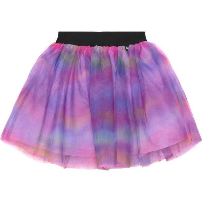 Printed Tulle Skirt, Multicolor Waves