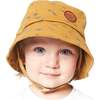 Printed Twill Hat, Golden Brown Dinosaurs - Hats - 2