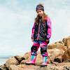 Printed Two-Piece Spring Rain Set, Black Unicorns - Raincoats - 2