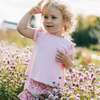 Printed Short With Frill, Pink Watercolor Flowers - Shorts - 2
