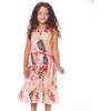 Printed Swiss Dot Sleeveless Midi Dress, Beige Jungle - Dresses - 3