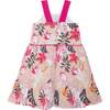 Printed Swiss Dot Sleeveless Midi Dress, Beige Jungle - Dresses - 5