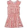 Short Sleeve Layered Dress, Silver Pink - Dresses - 1 - thumbnail