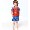 Short Sleeve Rashguard, Red And Blue - Rash Guards - 3