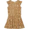 Short Sleeve Layered Dress, Gold - Dresses - 3