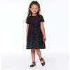 Printed Short Sleeve Dress, Black Foil Triangle - Dresses - 2