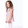 Printed Short Sleeve Blouse With Frill, Pink Watercolor Flowers - Blouses - 2