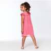 Short Sleeve Dress With Frill, Hot Coral - Dresses - 5