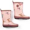 Printed Rain Boots, Pink Watercolor Butterflies - Boots - 1 - thumbnail