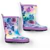 Printed Rain Boots, Multicolor Flowers - Boots - 1 - thumbnail
