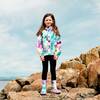 Printed Packable Windbreaker, Multicolor Flowers - Jackets - 2