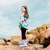 Printed Packable Windbreaker, Multicolor Flowers - Jackets - 3