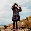 Printed Rain Coat And Hat Set, Black Butterflies - Jackets - 3