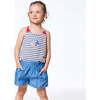 Short With Bow, Blue Chambray - Shorts - 2