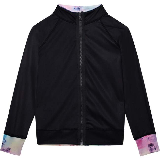 Reversible Jacket, Multicolor Flowers & Black - Jackets - 5