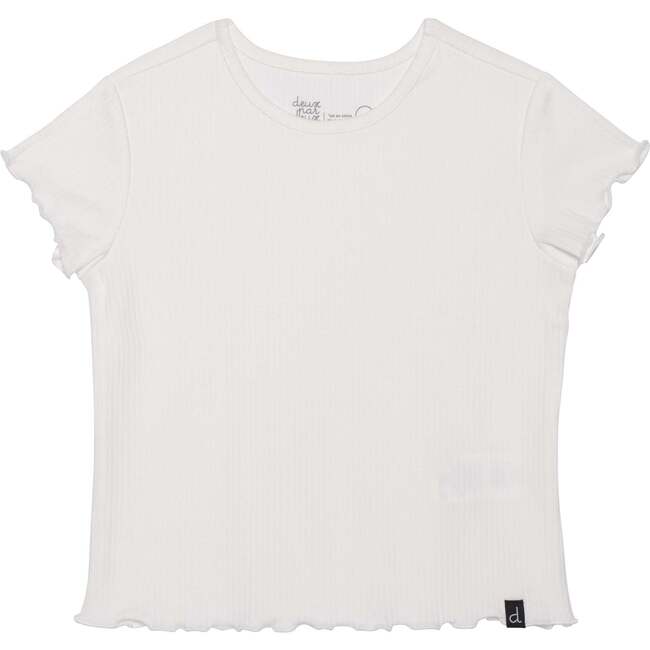 Short Sleeve Solid Tee, Off-White