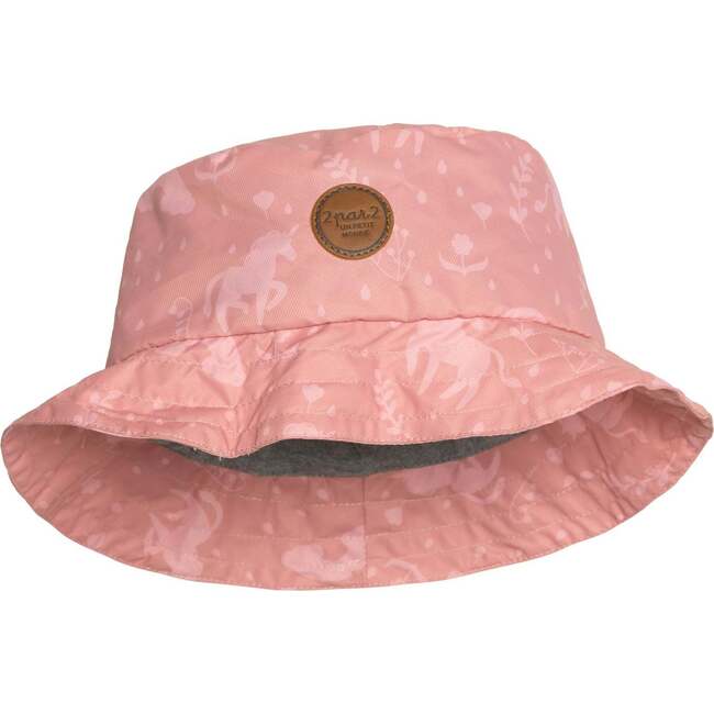 Printed Rain Coat And Hat Set, Pink Unicorns - Jackets - 6