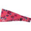 Printed Swimwear Headband, Pink Roses - Bows - 1 - thumbnail